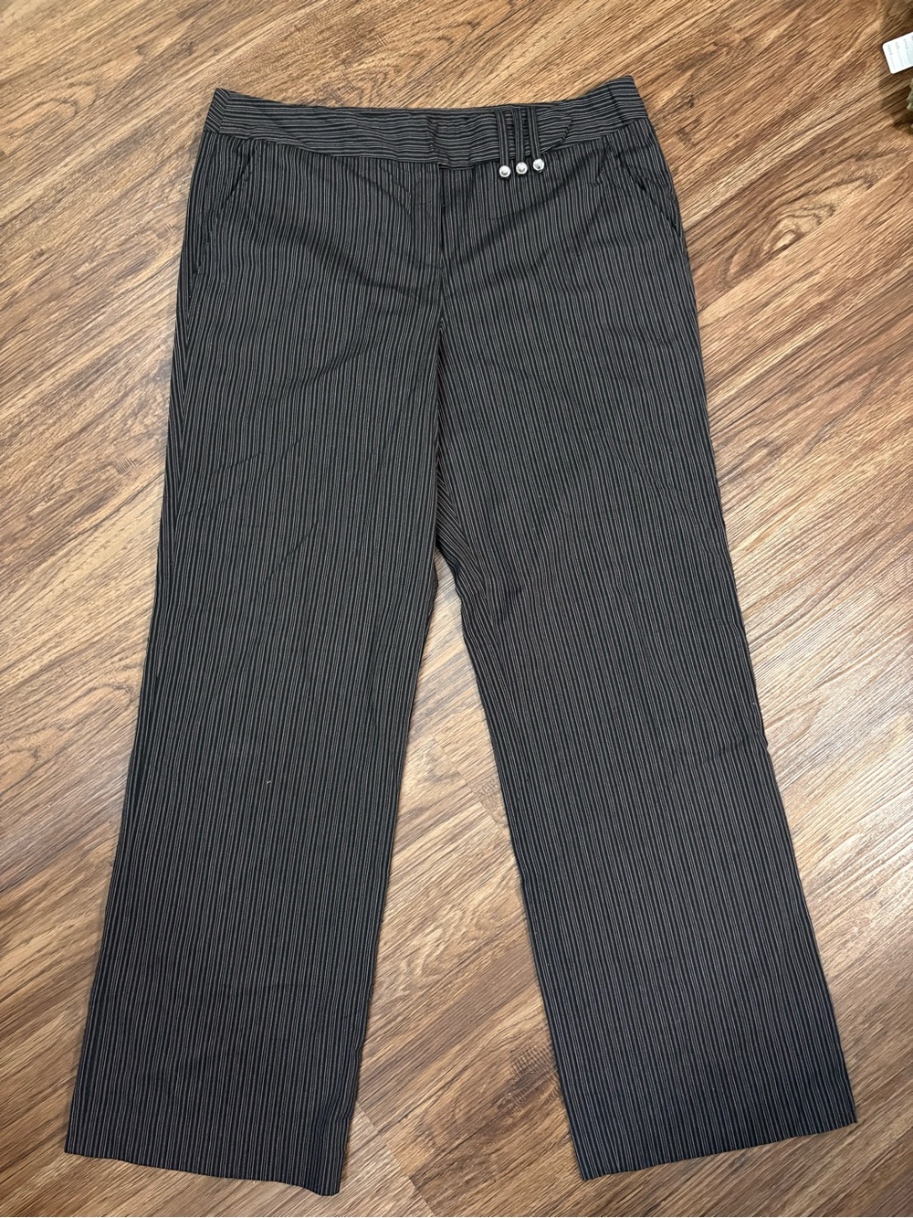 Women's Y2K Larry Levine Pinstriped Trousers Size 14